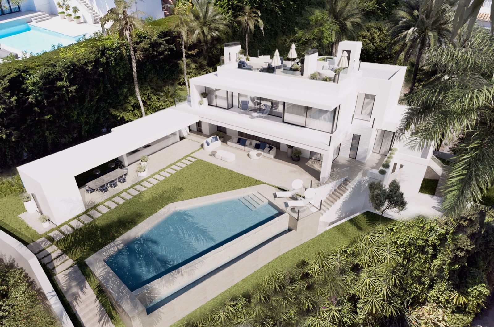 03 modern white villa pool